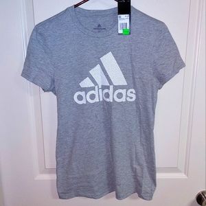 ADIDAS Gray Short Sleeve T-shirt - (Women's Small)